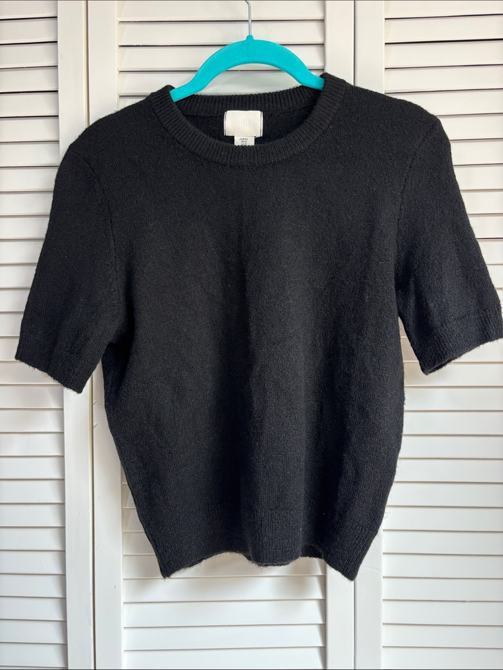H&M Black Short-Sleeve Knit Tee